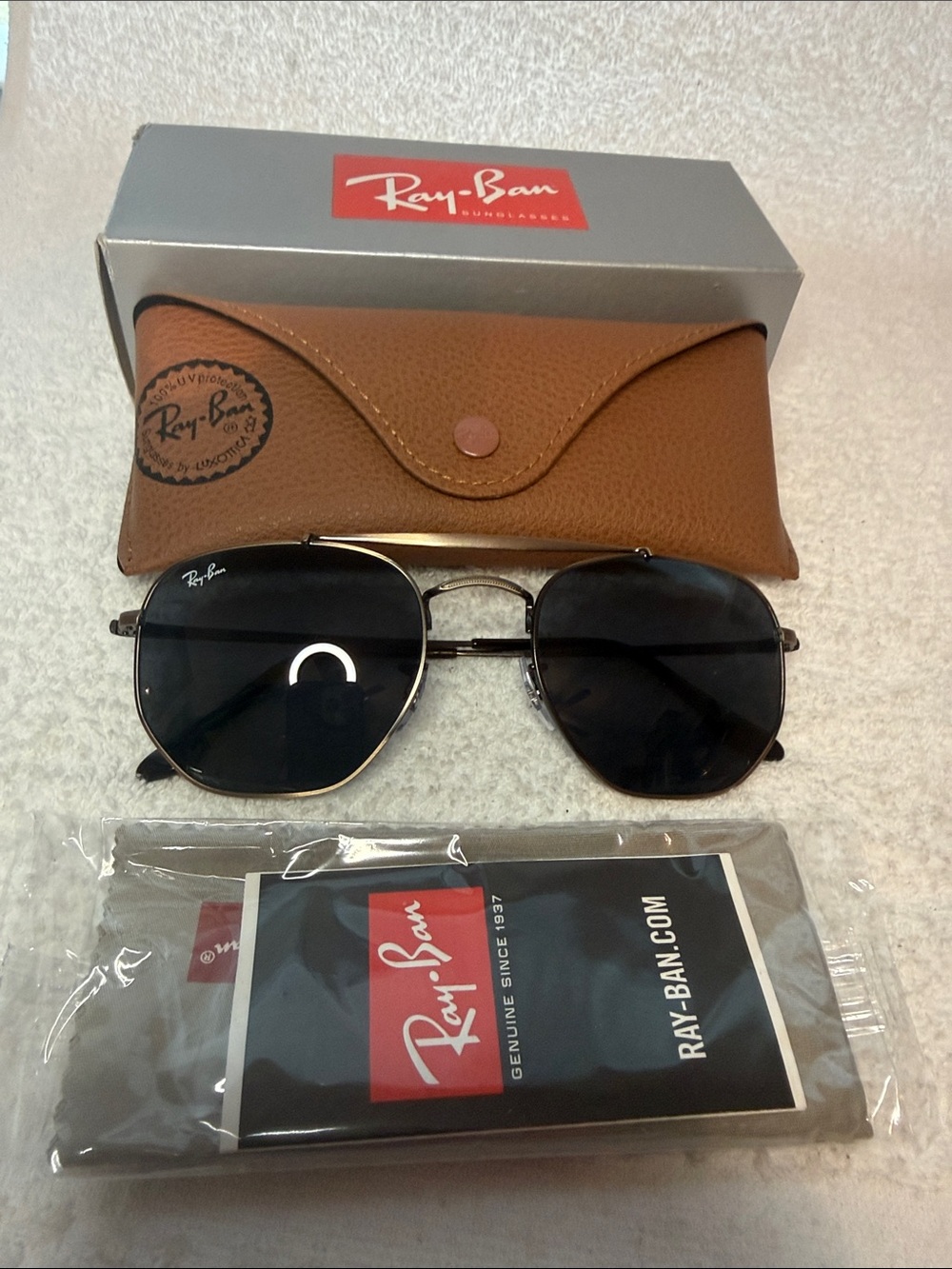 Authentic Ray-Ban Unisex 3648 9230/R5 Antique Copper Sunglasses